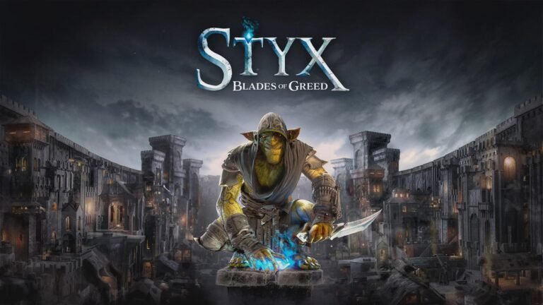 Styx, a rogue goblin, navigates a treacherous terrain in the game Styx: Blades of Greed, with a sword in hand and a mischievous glint in his eye, showcasing the game's colourful and immersive world
