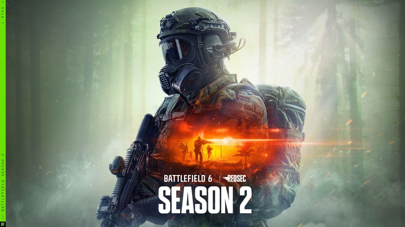 Battlefield 6 Season 2 featured image, showing a soldier in action, with a military vehicle in the background, highlighting the game's military theme and first-person shooter action, with a focus on Battlefield 6 and its new season