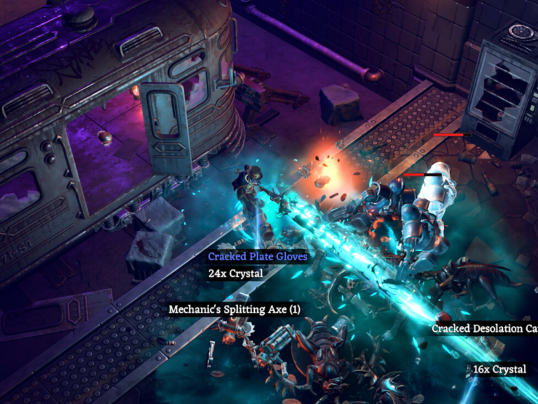 Crystalfall gameplay screenshot showing a character fighting a monster in a dark fantasy world, with the primary keyword Crystalfall naturally included
