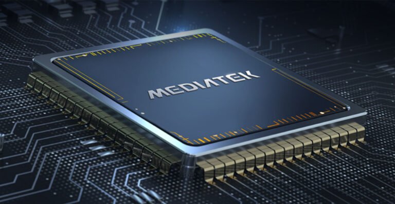 MediaTek headquarters with a sign indicating a 15% reduction in employee bonuses for the second half of 2025, amidst concerns over a potential decline in chipset shipments due to the ongoing DRAM crisis in the semiconductor industry