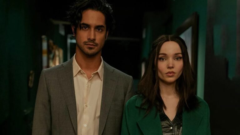 Dove Cameron and Avan Jogia in a steamy scene from 56 Days, an erotic thriller that explores the themes of love, relationships, and murder, with a fresh backdrop of Boston and a welcome absence of the pandemic