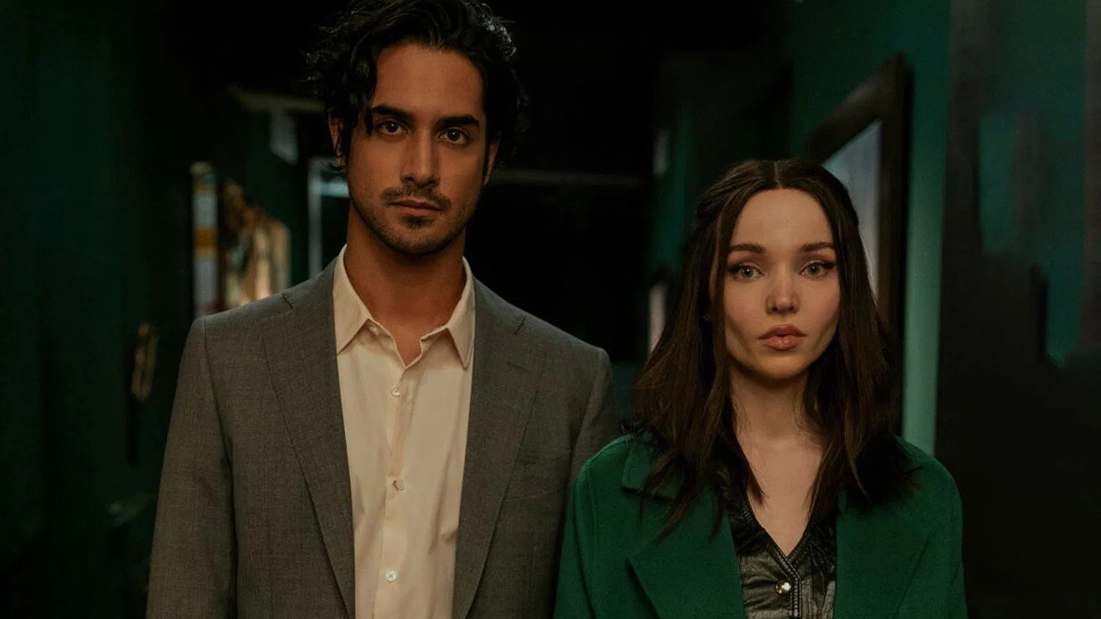 Dove Cameron and Avan Jogia in a steamy scene from 56 Days, an erotic thriller that explores the themes of love, relationships, and murder, with a fresh backdrop of Boston and a welcome absence of the pandemic