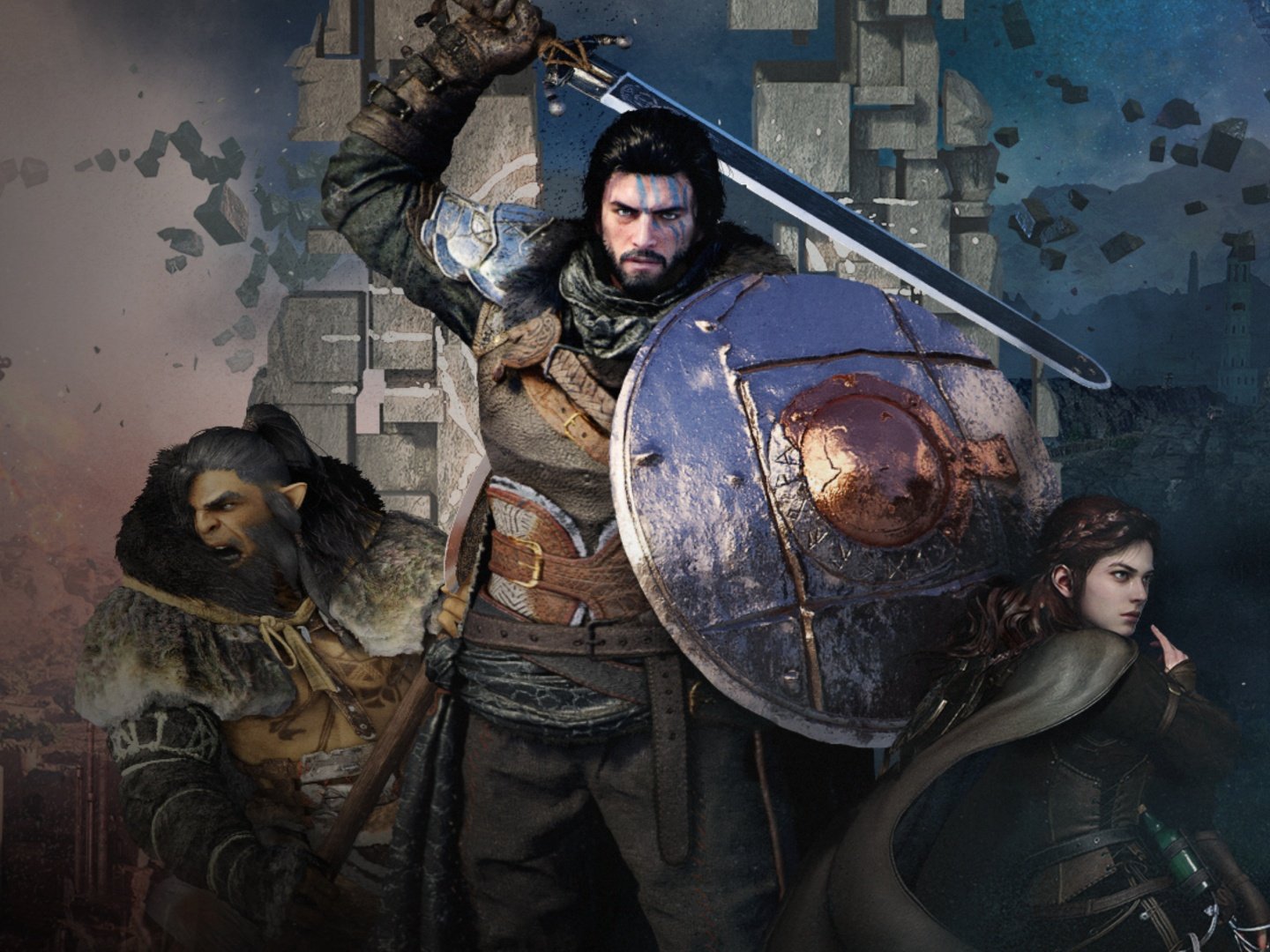 A panoramic view of the Crimson Desert game world, showcasing its vibrant colour palette and intricate details, with a vast open landscape and complex gameplay mechanics