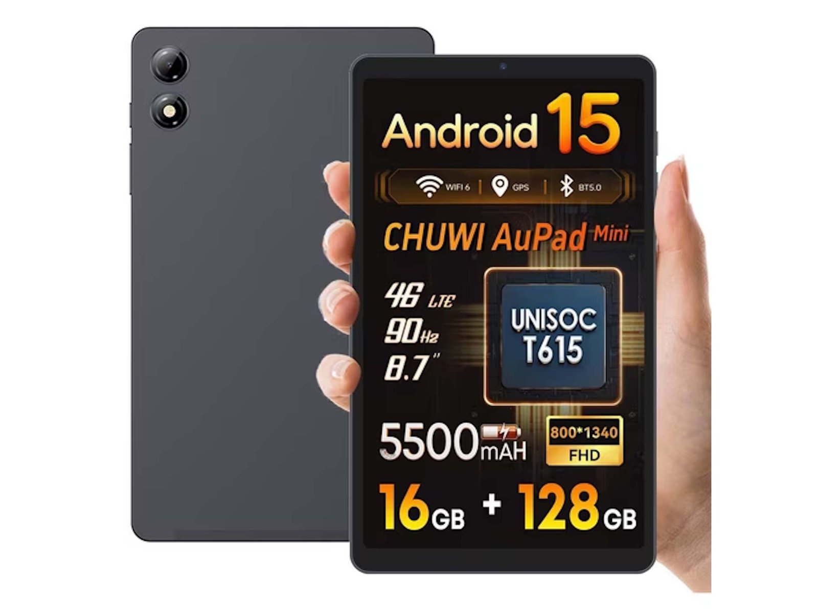 The Chuwi AuPad Mini is a compact 8-inch tablet with 4G LTE and GPS capabilities, featuring a vibrant display and long-lasting battery, perfect for navigation, entertainment, and staying connected on-the-go, with a budget-friendly price tag of just $88