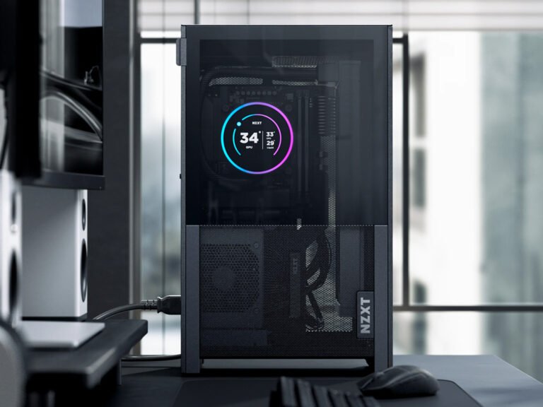 The NZXT H2 Flow prebuilt gaming mini PC features a sleek and compact design, with a powerful Nvidia RTX 5080 graphics card and a performance-focused AMD or Intel CPU, delivering exceptional gaming performance and versatility in a small form factor