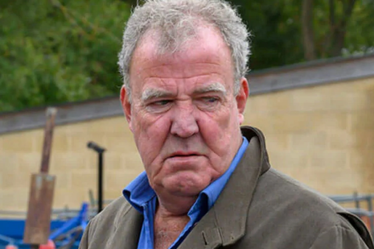Jeremy Clarkson on his farm in the UK, showcasing his farming skills and sharing his knowledge with the audience, with a beautiful countryside colour and behaviour that's unique to the show