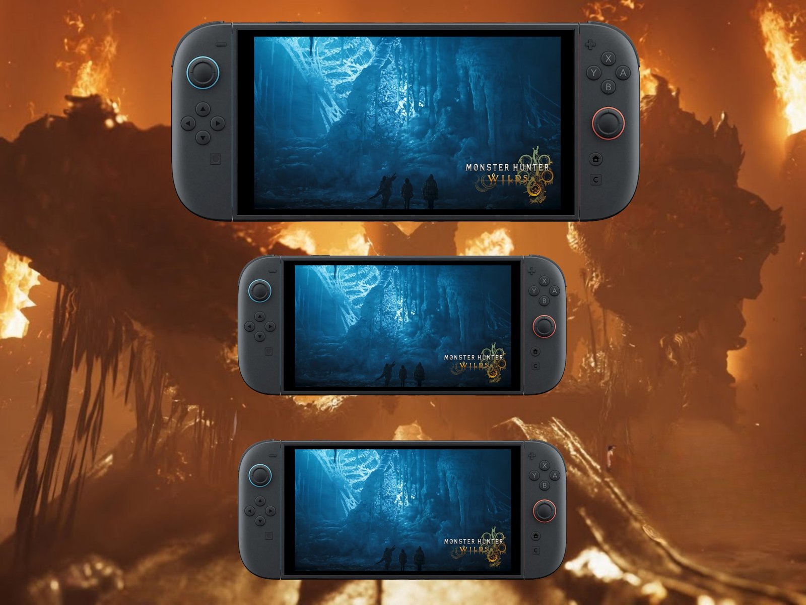 Monster Hunter Wilds Switch 2 featured image, showcasing local multiplayer mode and Nintendo handheld capabilities, with a focus on the upcoming Capcom game and its potential features