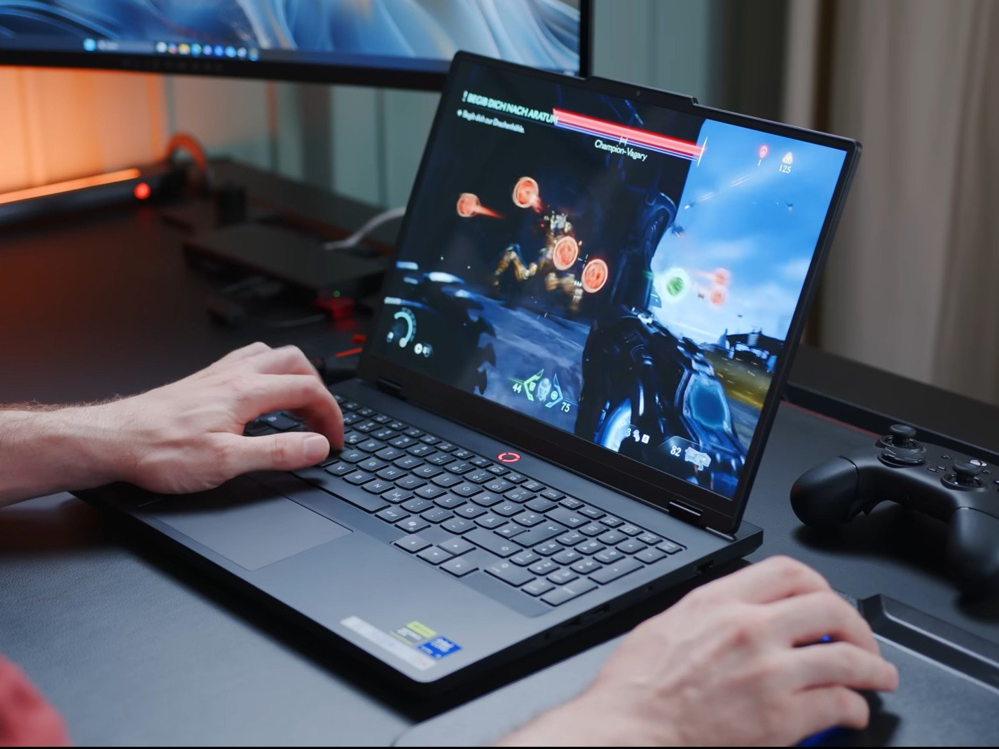 The Lenovo Legion Pro 5 16 gaming laptop features a stunning OLED display, RTX 5060 GPU, and 32 GB of RAM, making it an excellent choice for gamers seeking a high-performance device with a sleek design and vibrant colour scheme