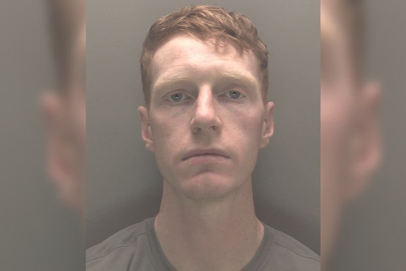 A drug dealer being led away in handcuffs, with a stern-looking judge in the background, as a symbol of the war on drugs and the importance of criminal justice