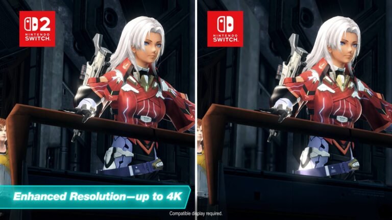 Xenoblade Chronicles X: Definitive Edition featured image, showcasing the game's stunning 4K visuals and 60 FPS gameplay on Nintendo Switch 2, with a mix of exploration and combat in the vast open world of Mira, highlighting the game's unique blend of colour and behaviour