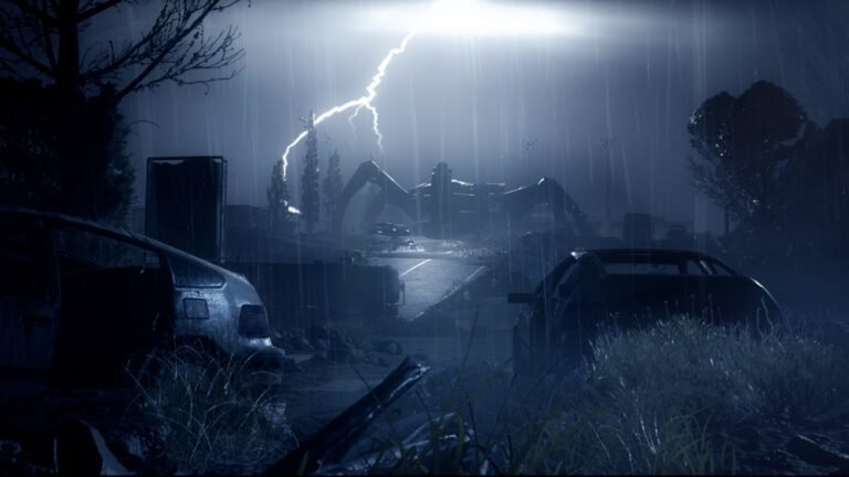 A group of players working together to take down a Matriarch in ARC Raiders, with a descriptive caption that highlights the game's extraction shooter mechanic and the challenges of defeating these powerful machines, using the primary keyword naturally