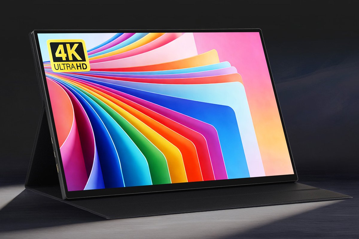 The Luckfox 16-inch portable touch monitor features a stunning 4K IPS panel with 100% sRGB coverage, perfect for professionals and gamers seeking accurate colour representation and smooth motion, with a 120Hz refresh rate and 178-degree viewing angle