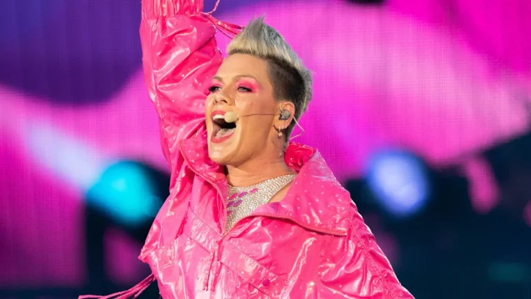 Pink in hospital bed on New Year's Day