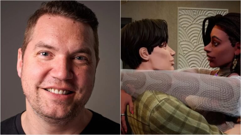 A screenshot of a life simulation game with a narrative-driven approach, featuring a character interacting with their environment, with a focus on storytelling and player choice, in the style of XCOM and Marvel's Midnight Suns