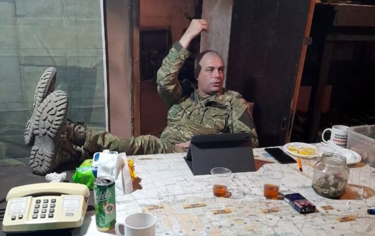 A Russian general is seen boasting to his wife about cutting off the ears of Ukrainian soldiers, in a disturbing display of brutality and a clear violation of human rights, with the primary keyword being Russian general