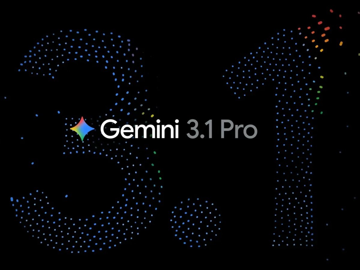 Google Gemini 3.1 Pro logo with a background of neural networks and circuits, representing the latest advancements in artificial intelligence and machine learning, with a focus on reasoning and problem-solving capabilities