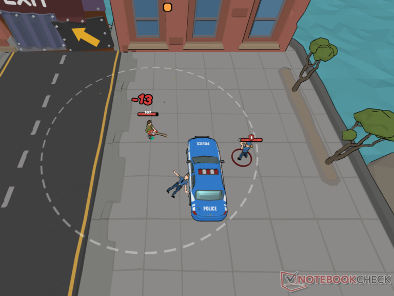 Just Move: Clean City Messy Battle featured image, showing the game's colourful and action-packed gameplay with a variety of enemies and obstacles to overcome, set against a backdrop of a messy city that needs to be cleaned up, with the auto-shooter gameplay on full display
