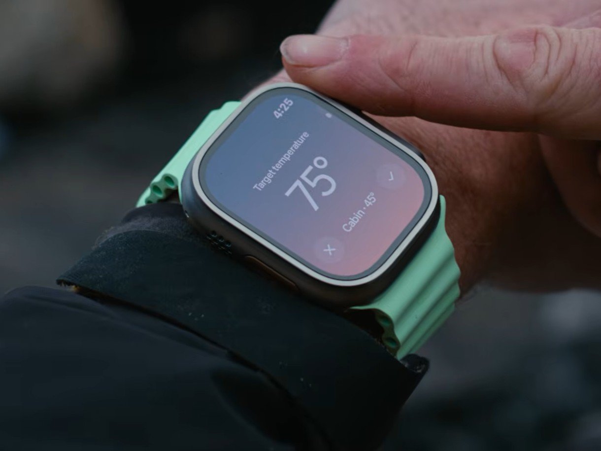 Rivian Apple Watch app screenshot, showcasing vehicle controls and features on a sleek and modern smartwatch, with a focus on electric vehicle management and convenience, highlighting the primary keyword of vehicle control