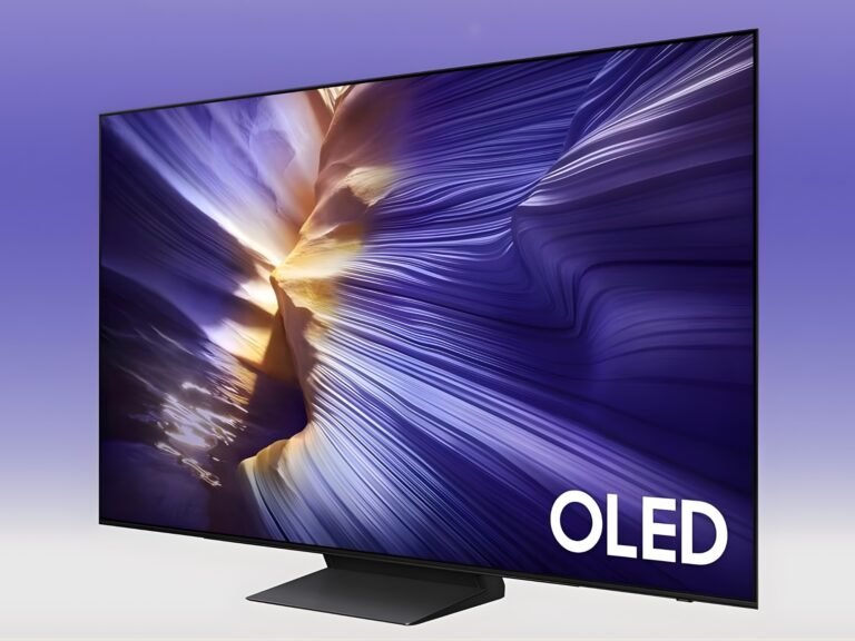 The Samsung S90F 65-inch OLED TV features QD-OLED technology for exceptionally bright and accurate colours, making it ideal for gaming and movie enthusiasts who demand a high-quality viewing experience with vibrant colours and minimal stuttering