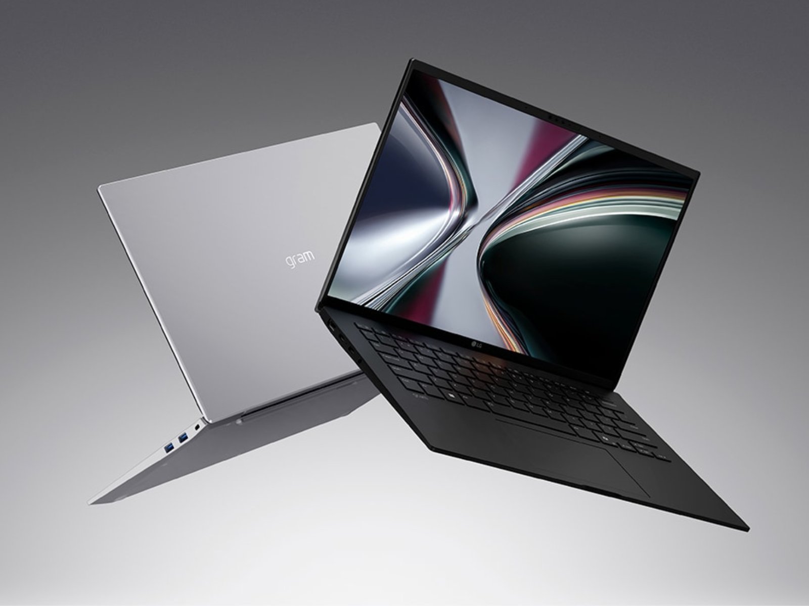 LG's new 14-inch laptop featuring a large battery and lightweight design, powered by AMD Gorgon Point processors and available in various colours and styles
