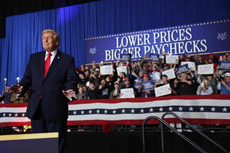 Donald Trump standing in front of an American flag, with a concerned expression on his face, symbolising the uncertainty surrounding his war chest and its potential impact on the midterm elections, with the primary keyword phrase being Donald Trump war chest