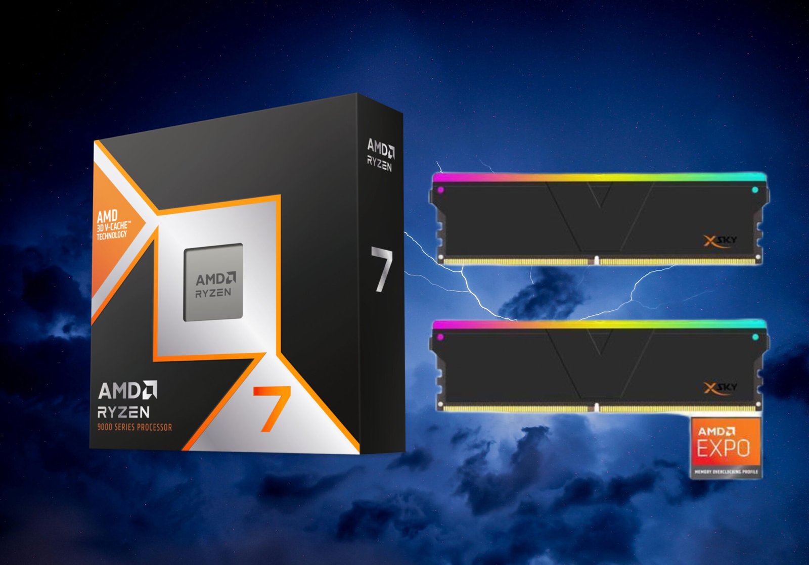 The AMD Ryzen 7 9850X3D CPU and V-Color Manta XSky DDR5-6400 RAM bundle, featuring a powerful gaming CPU and high-speed RAM, offered at a discounted price on Newegg, perfect for gamers and content creators seeking high-performance gaming hardware