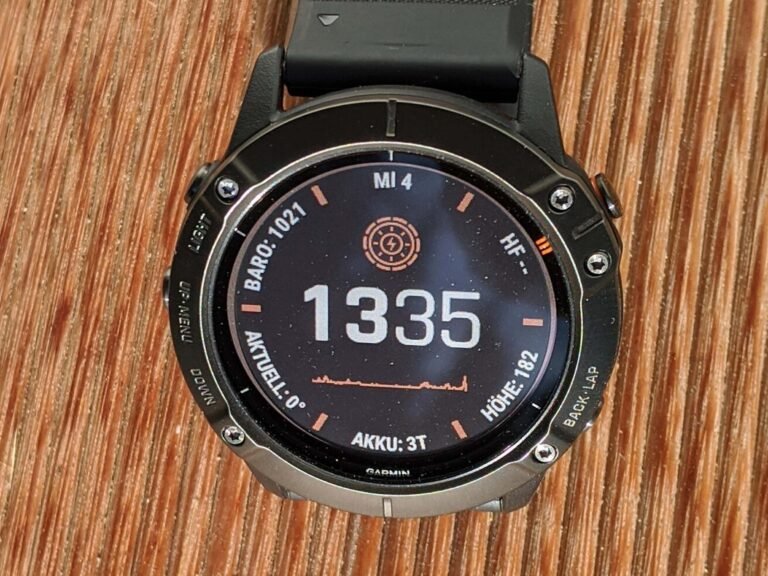 Garmin smartwatch with a person running in the background, highlighting the Garmin Connect Plus subscription and its benefits for fitness enthusiasts, with a focus on wearable technology and premium services
