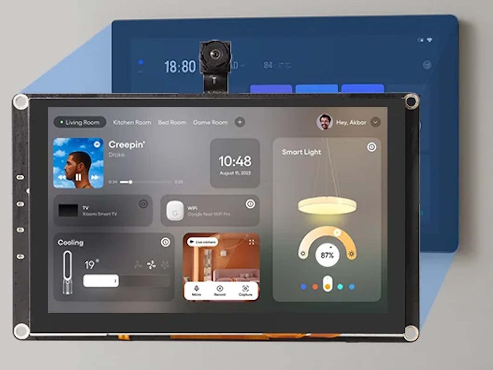 The Elecrow CrowPanel Advanced smart display features a sleek and compact design, with a high-resolution touchscreen interface and advanced smart home automation capabilities, perfect for DIY smart home enthusiasts