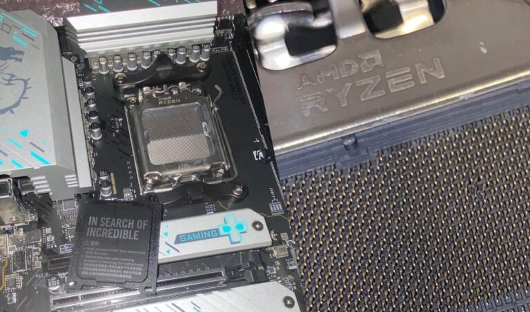 A damaged MSI motherboard with an ASUS socket cover, highlighting the carelessness of the vendor's service centre and the need for proper quality control in the electronics industry, with a focus on MSI and ASUS products