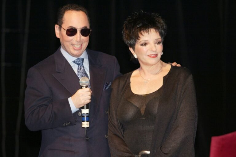 Liza Minnelli and David Gest's wedding photo, with a caption describing the toxic relationship that unfolded behind closed doors, highlighting the importance of awareness and support for victims of abuse