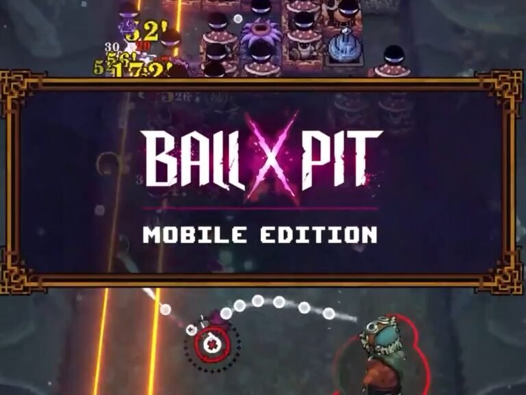 Ball x Pit mobile game screenshot, featuring a colourful and challenging gameplay environment, with a focus on mobile gaming and affordable entertainment options