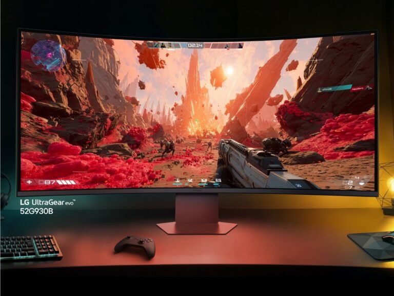 The LG UltraGear evo 52G930B monitor features a 52-inch 5K2K display with 240Hz refresh rate and DisplayPort 2.1, making it ideal for gaming and productivity, with a sleek and sturdy design and adjustable ergonomic features, the UltraGear evo 52G930B is a top choice for those seeking a high-performance monitor with exceptional visual quality and fast data transfer