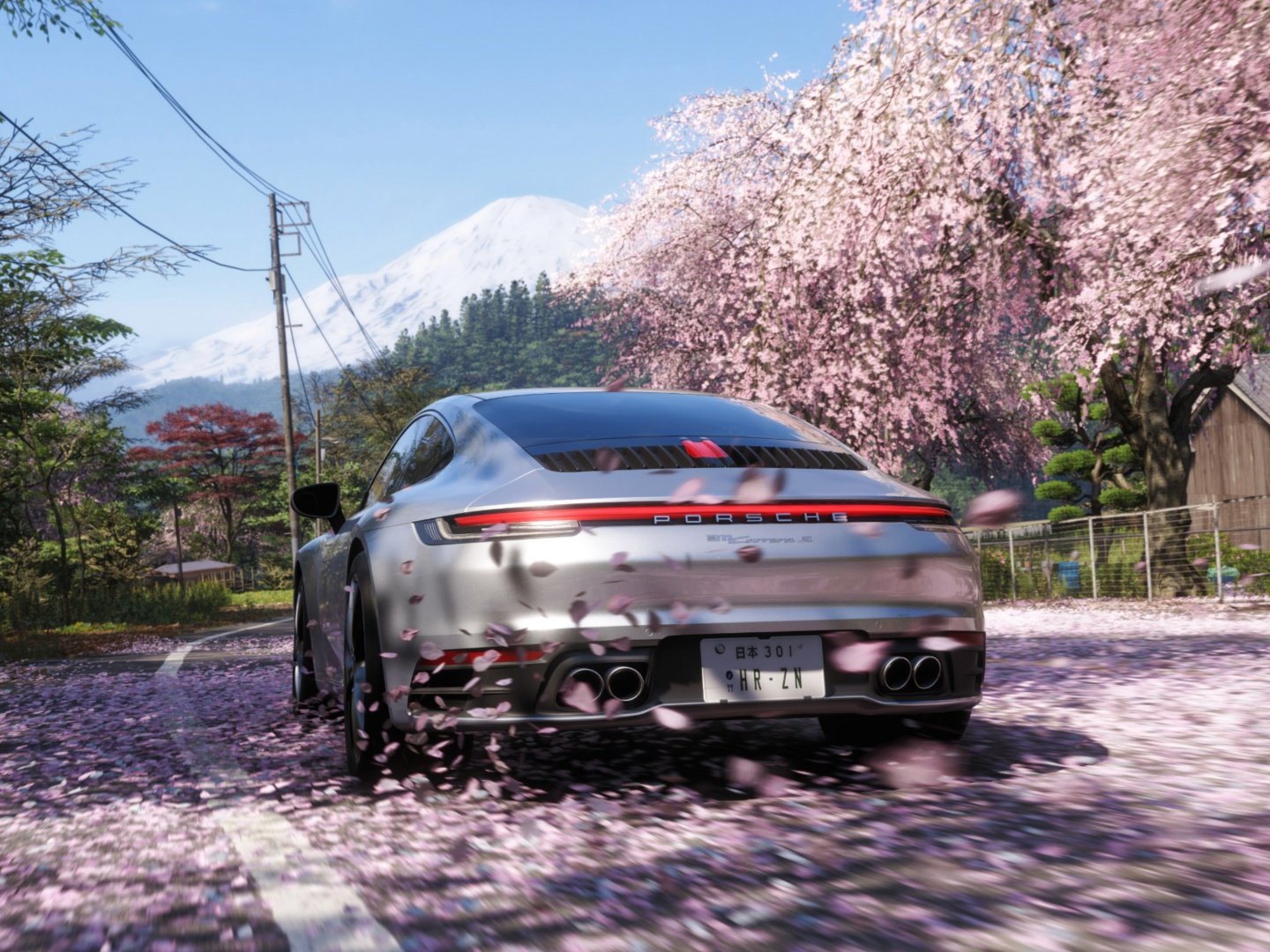 Forza Horizon 6 promotional image featuring a car racing through the streets of Tokyo, with Sung Kang standing next to the car, highlighting the vibrant culture and stunning landscapes of the city, with a focus on the upcoming game and the chance to win a dream trip to Japan
