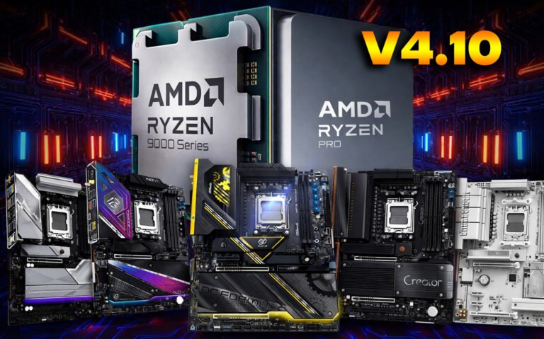 ASRock AM5 motherboards with the latest BIOS version 4.10, featuring enhanced compatibility and stability for Ryzen 7000 and 9000 CPUs, with a focus on improving memory compatibility and preventing boot failures