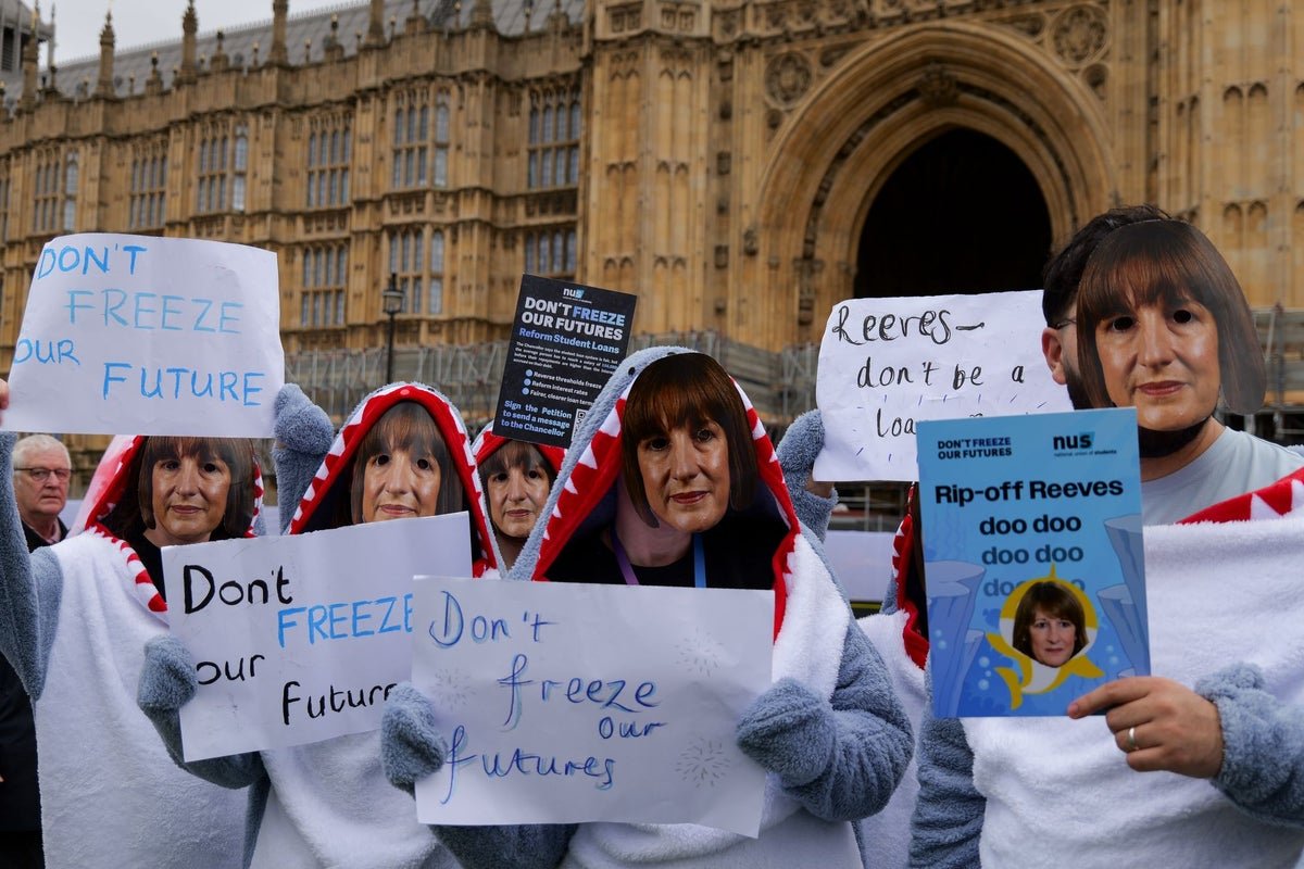 A group of students protesting about the student loan system, with a banner reading 'Reform the Student Loan System Now', highlighting the need for urgent action to address the system's shortcomings and create a more fair and sustainable system for students.