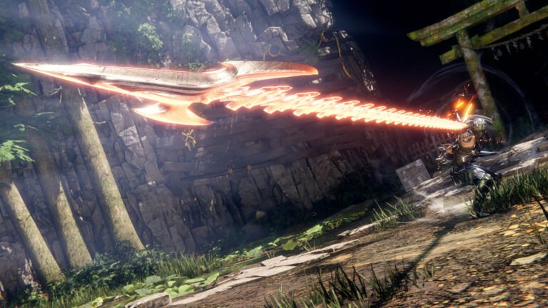 Ninja Gaiden 4 The Two Masters DLC features new weapons and enemies, with a focus on action and adventure, the primary keyword is Ninja Gaiden 4 The Two Masters DLC, this image showcases the game's intense action sequences and rich colour palette