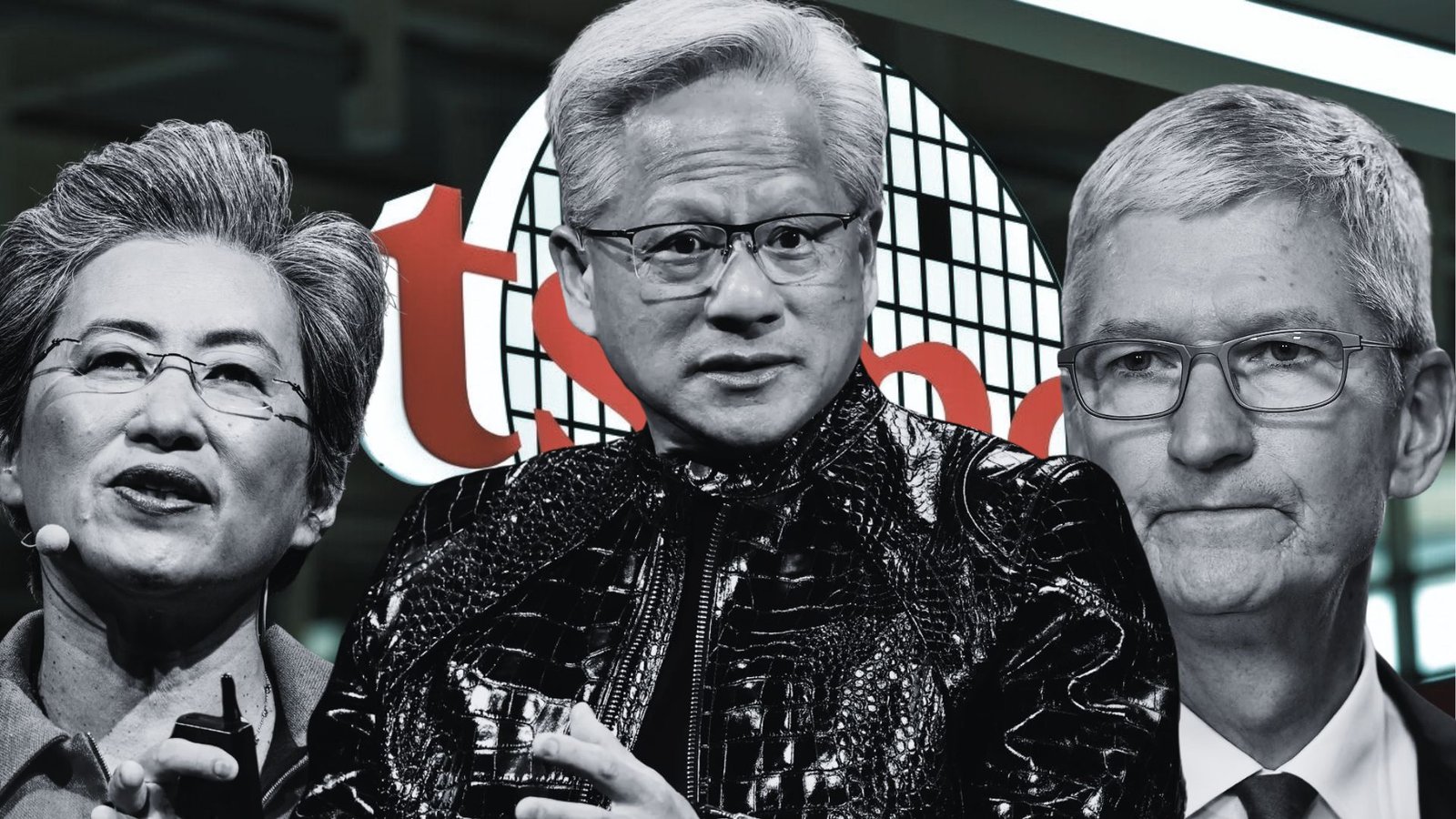 A semiconductor factory in Taiwan, with rows of high-tech machinery and workers in protective suits, highlighting the country's crucial role in the global chip production landscape, and the potential risks associated with relying on a single region for chip manufacturing