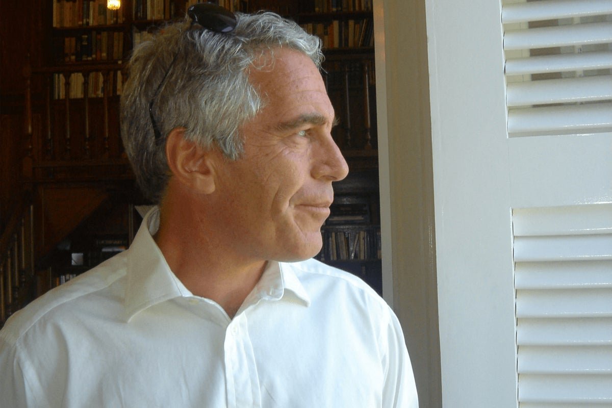 A photo of a storage locker with a sign that reads 'Epstein' and a red flag indicating the presence of disturbing content, highlighting the primary keyword of human trafficking