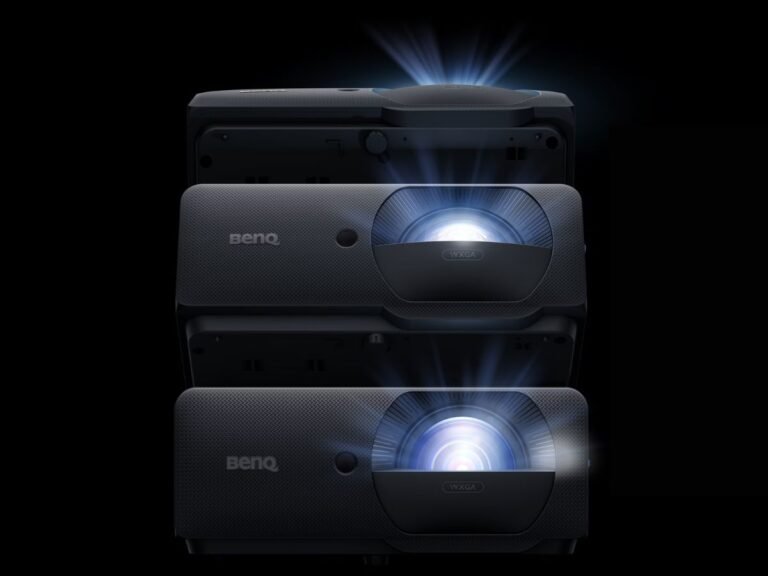 BenQ's compact ST projector with 4,000 lumens brightness, designed for business use in the UK, featuring a range of preset colour modes and an integrated speaker, perfect for professionals seeking a reliable and high-quality projection solution