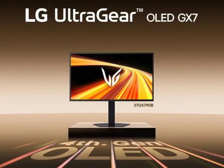 LG's 27GX790B-B 720Hz Tandem OLED gaming monitor with a high refresh rate and bright display, perfect for fast-paced games and immersive gaming experiences in the UK