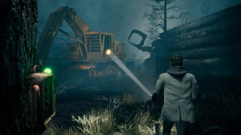 Alan Wake Remastered featured image with HDR, showcasing improved visuals and colour accuracy in the UK, with a darker and more immersive environment, and a closer look at the game's characters and behaviour