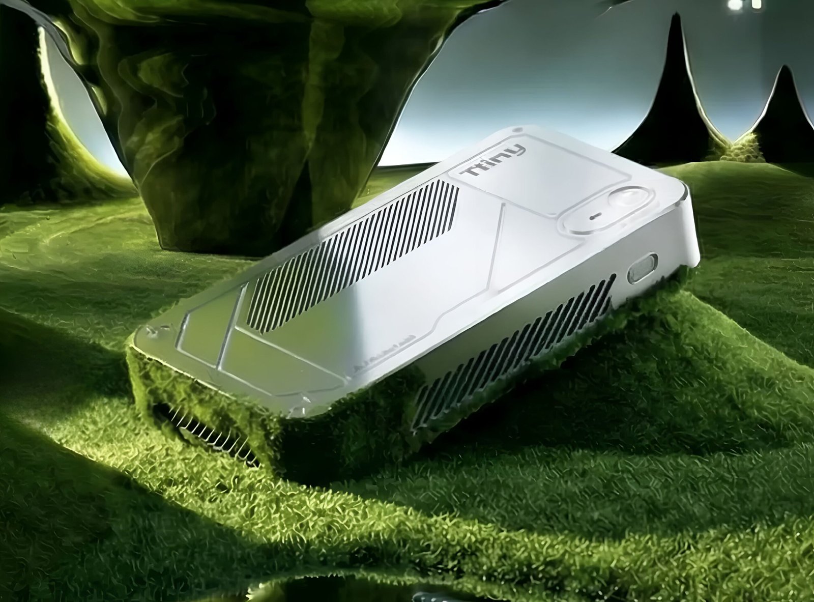 Ultra-compact mini PC with 12-core ARM CPU and 160-TOPS discrete NPU, featuring a sleek design and exceptional performance, perfect for UK tech enthusiasts and professionals