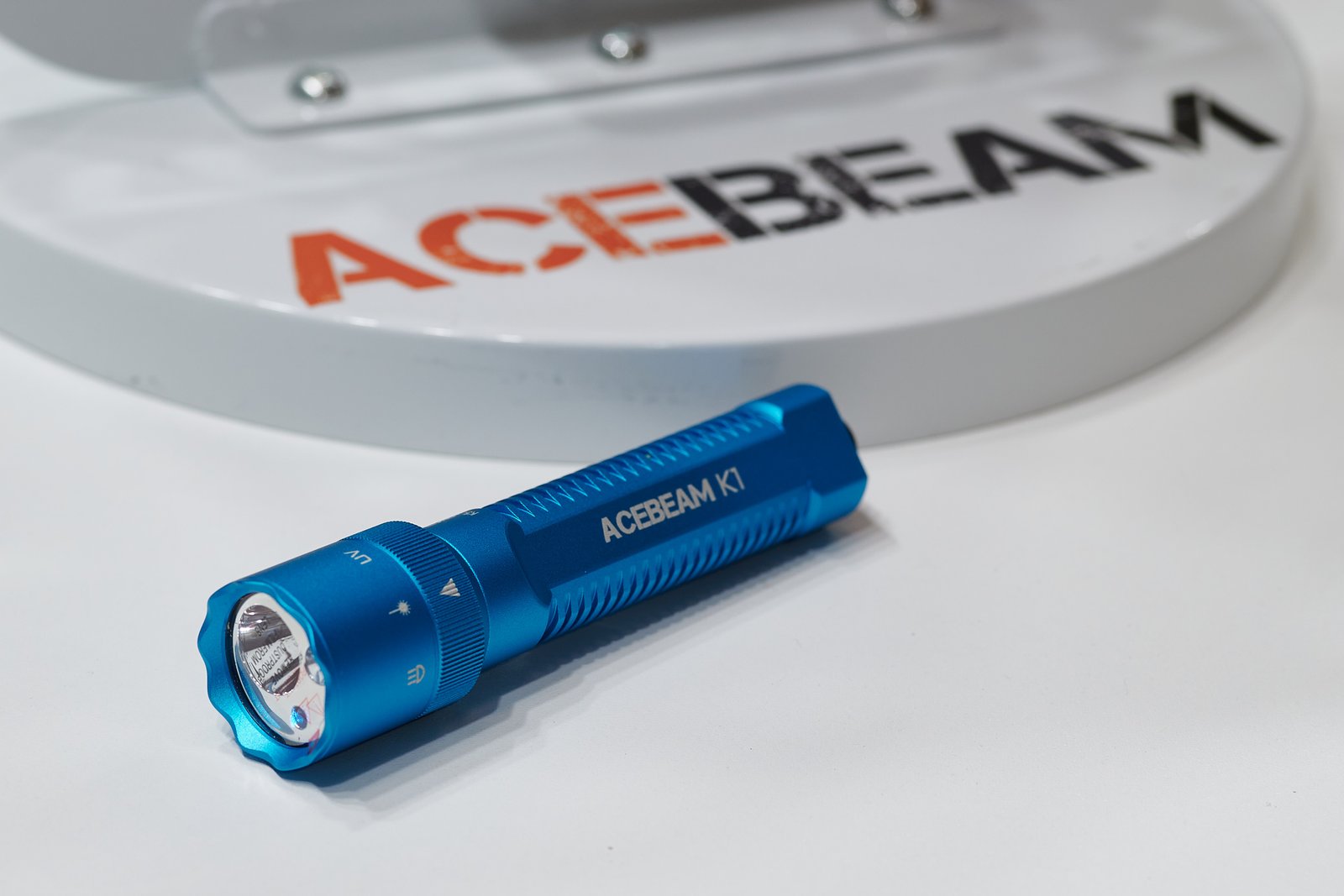 The new Acebeam K1 EDC flashlight with red light, featuring a durable design and high-quality performance, perfect for everyday carry in the UK, with a red light that preserves night vision