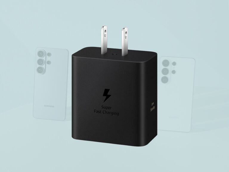 Samsung's new 60W charger for Galaxy S26 Ultra, featuring a compact design and rapid charging capabilities, perfect for mobile users in the UK who want to stay connected on-the-go with their Samsung devices