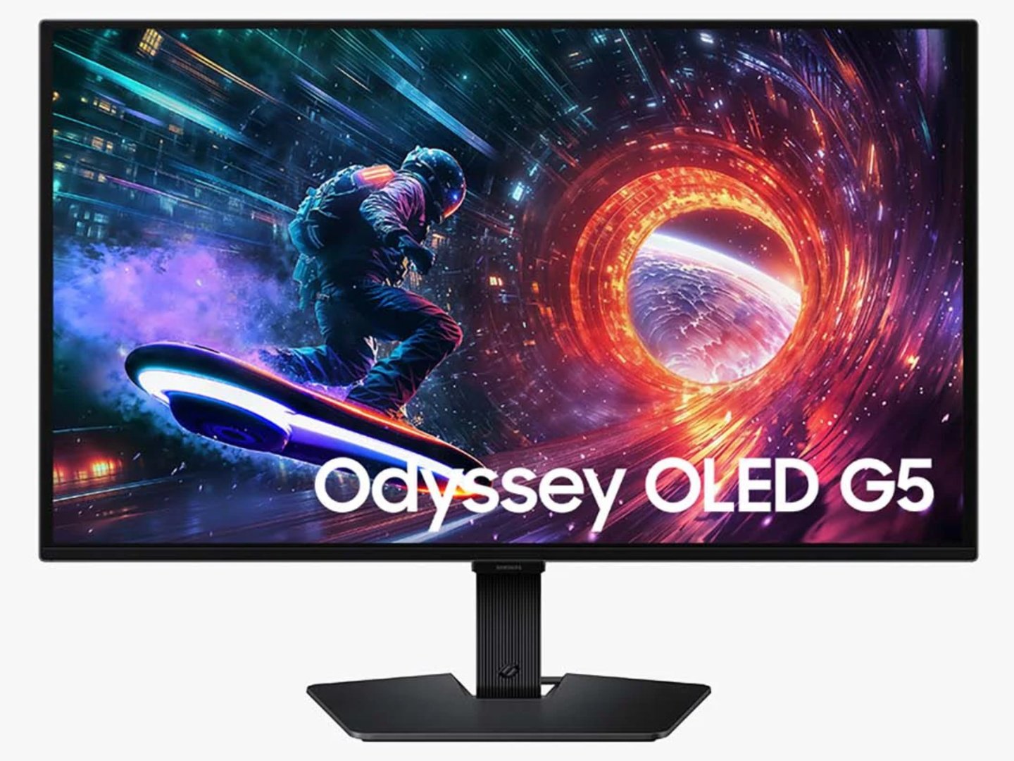The Samsung Odyssey OLED G5 gaming monitor features a stunning 180 Hz OLED display, perfect for playing fast-paced games like Resident Evil Requiem, with its sleek design and impressive colour and contrast ratio, making it a must-have for UK gamers