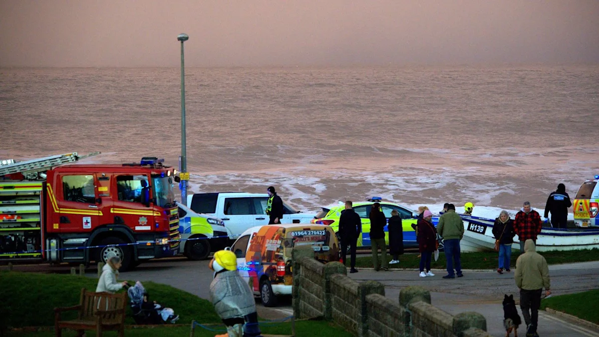 UK Coastguard rescue boat at sea