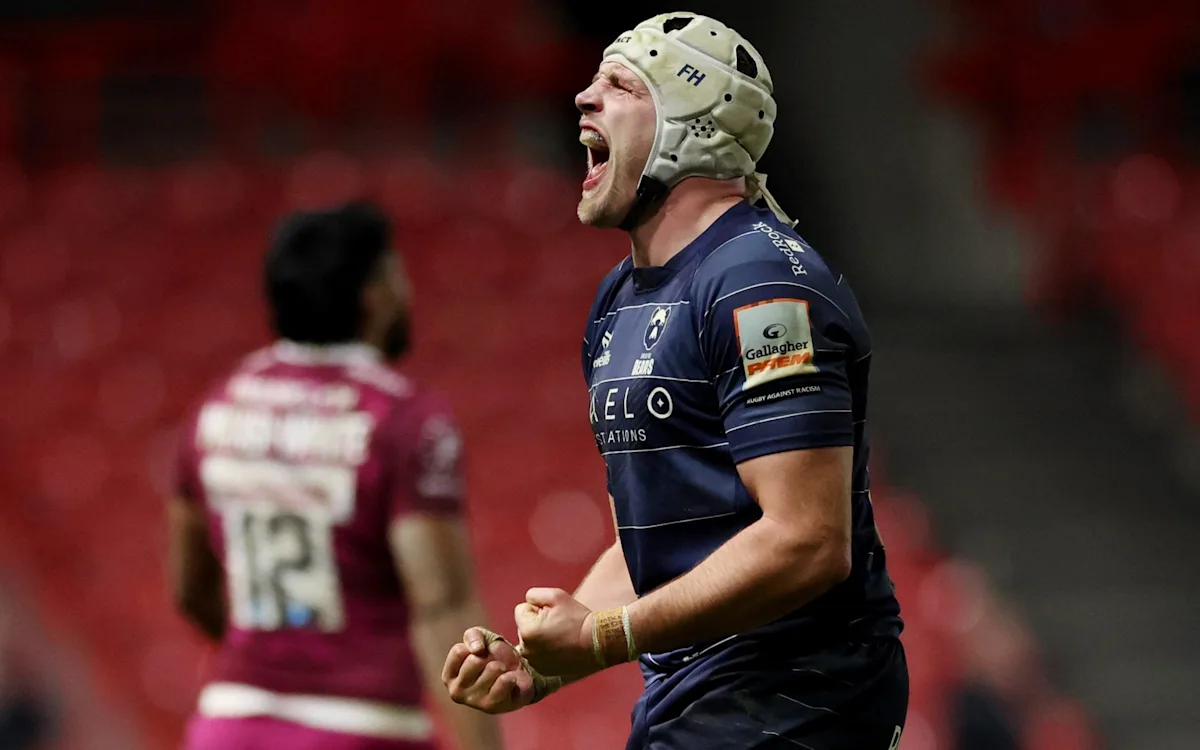 Bristol Bears Rugby Team in action