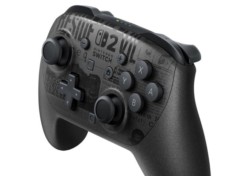 Special edition Switch 2 Pro controller for Resident Evil Requiem, featuring a unique design and colour scheme, perfect for gamers in the UK who love the game and want to showcase their passion