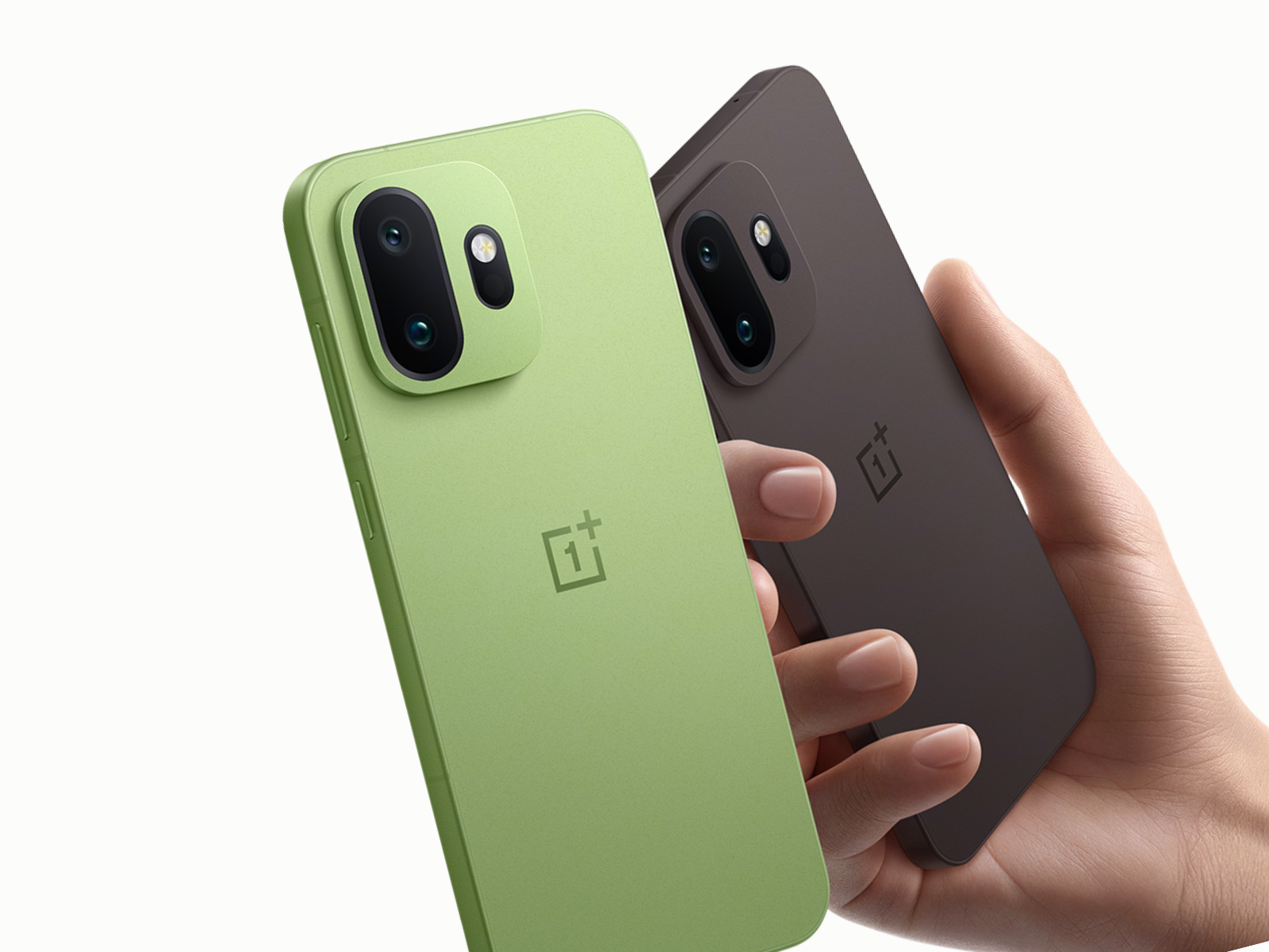 The new OnePlus 15T smartphone in two colour options, with a sleek design and stunning display, perfect for the UK market and featuring a compact flagship phone design