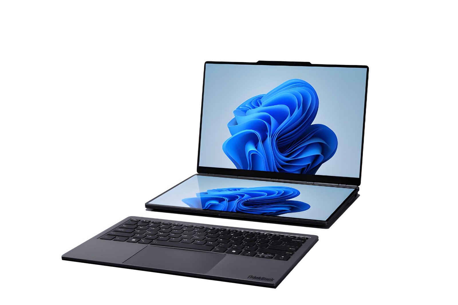Lenovo's modular ThinkBook concept laptop, featuring a sleek and sophisticated design with interchangeable components, showcased at MWC 2026 in the UK, highlighting the latest innovation in laptop technology